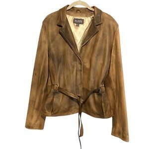 Gorgeous Wilson’s 100% Leather Moto Jacket. EUC Belted & Pockets. Sz. L